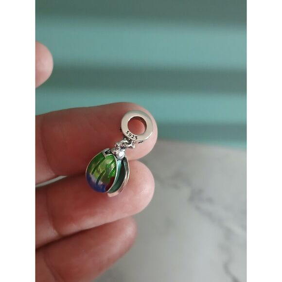 Glow in Dark Firefly Charm S925 Sterling Silver Dangle w/ Moveable Wings - Picture 6 of 9